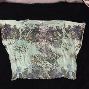 Style & Co sea foam blouse